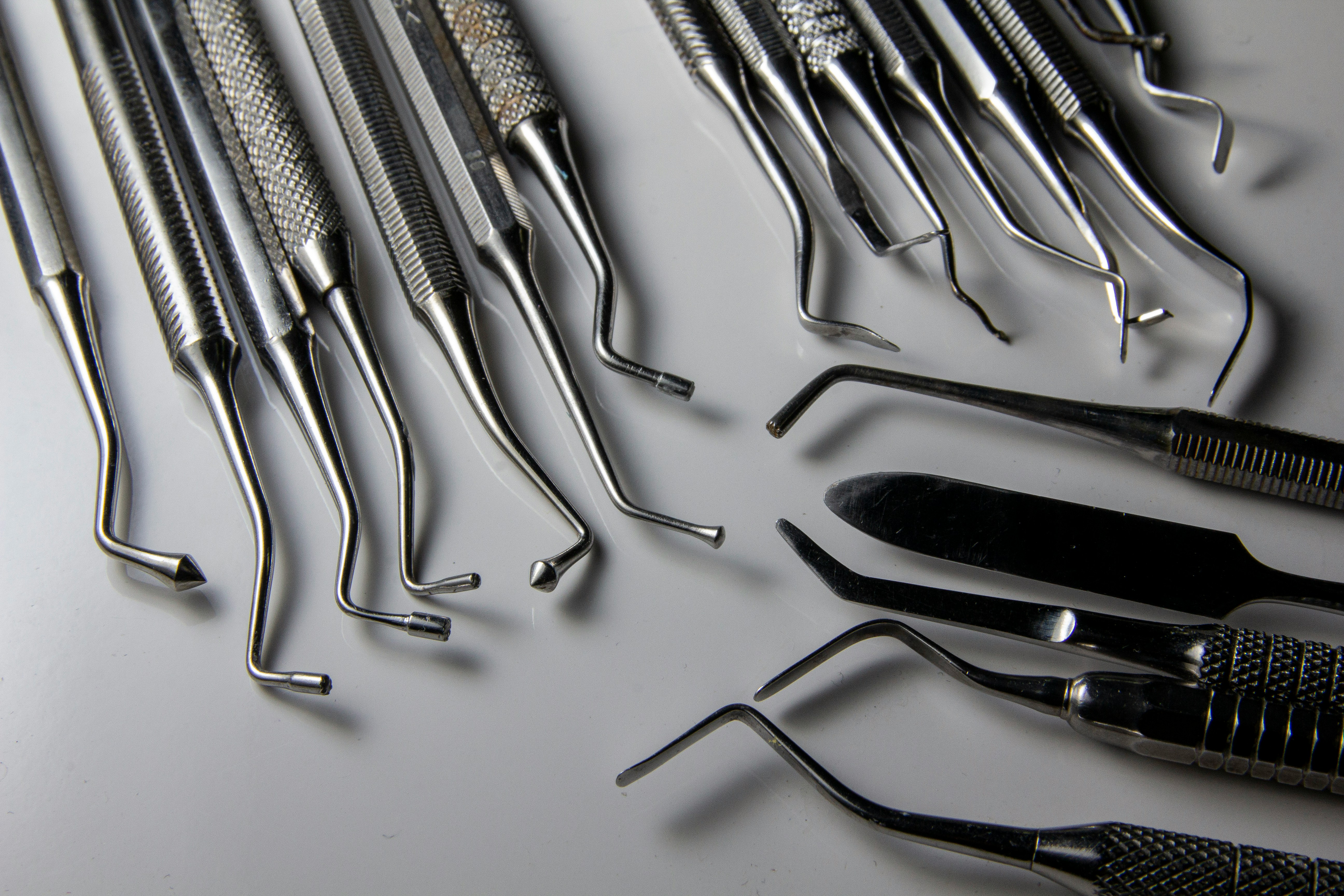 Dental instruments in a clinical setting